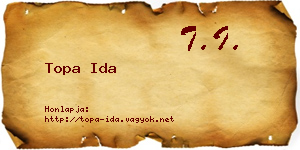 Topa Ida névjegykártya